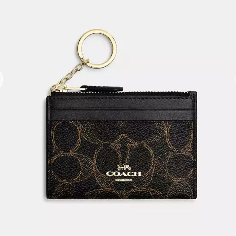 Coach Mini Skinny Id Case In Loved Signature Canvas